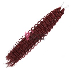 Extensie de par afro Deep Water Wave Twist Crochet de 60 cm Cod ADWBUG60 Burgundy